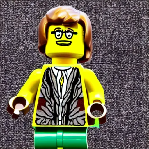 Prompt: a lego John Lennon with box