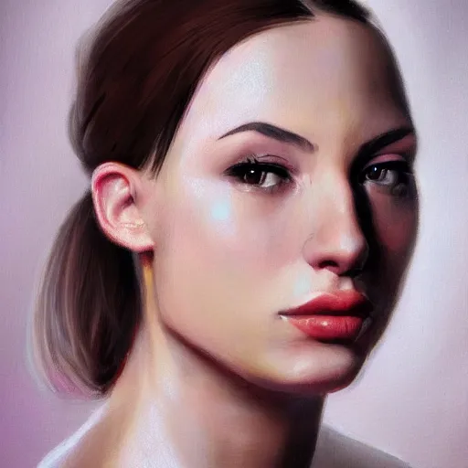 Image similar to portrait of andrew tate as a beautiful young woman, cute, trending on artstation, realism, realistic, photorealism,, f 3. 5, behance hd, beautiful, soft