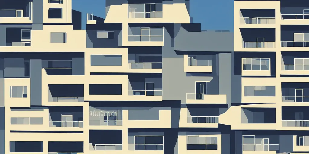 Prompt: habitat'6 7 by kenton nelson, vector art, minimalism,