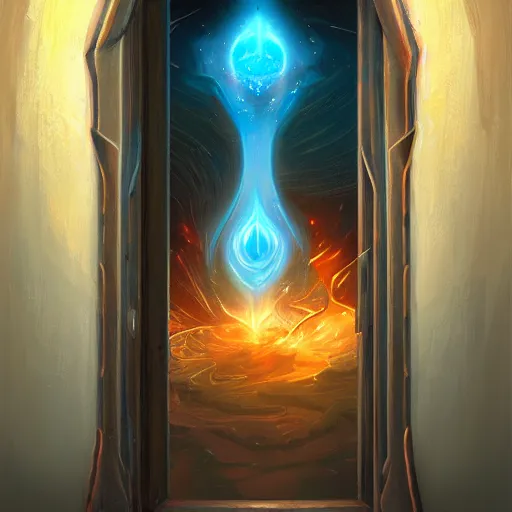 Image similar to astral portal door, digital painting, ultradetailed, artstation, oil painting, ultradetailed, artstation