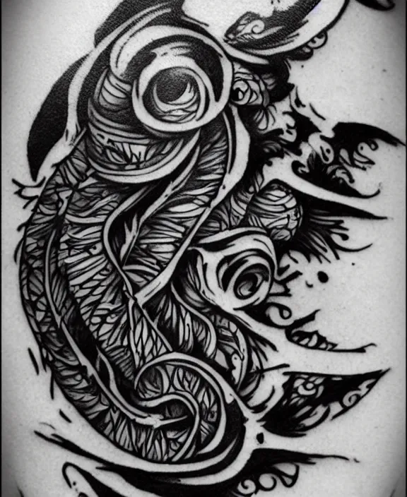 Image similar to amazing detailed tattoo stencil of denmark