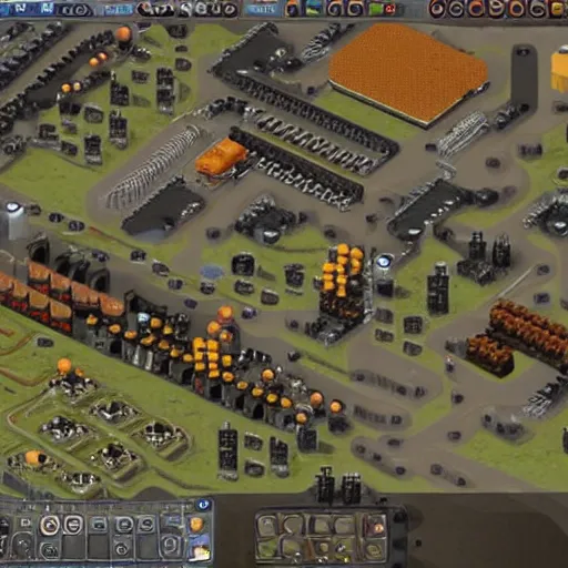 Image similar to factorio factory