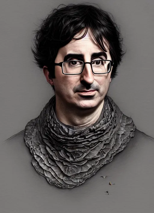 Prompt: a portrait of john oliver and a cabbage, stoic, fantasy, intricate, elegant, beautiful, highly detailed, charcoal, centered, dark, smokey, digital painting, artstation, concept art, smooth, sharp focus, illustration, art by artgerm and greg rutkowski and alphonse mucha