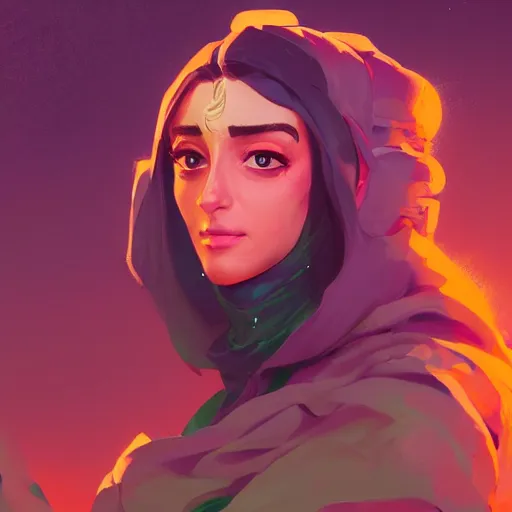 Image similar to profile portrait, maya ali mage, gloomhaven, dynamic lighting, gaudy colors, octane render aesthetic, matte painting concept art, official fanart behance hd artstation by jesper ejsing, by rhads and makoto shinkai and lois van baarle and ilya kuvshinov and rossdraws