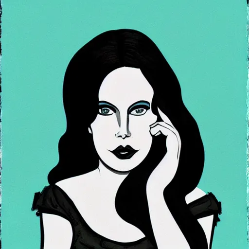 Image similar to lana del rey by tim burton