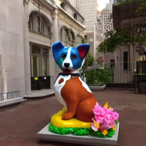 Image similar to “Jeff Koons corgi”