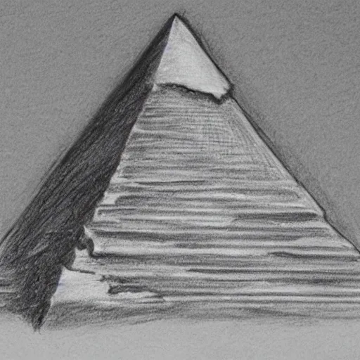 Prompt: pencil sketch of pyramid