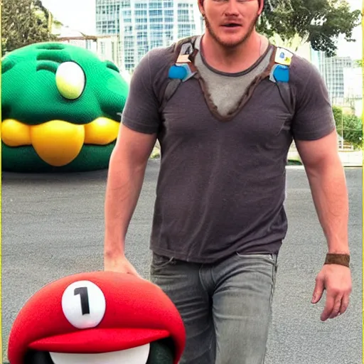 Image similar to Chris Pratt as super Mario