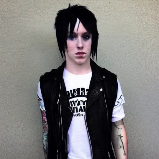 Image similar to cylian murphy wearing emo clothes