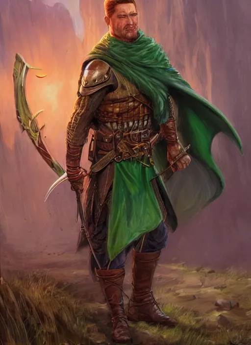 Image similar to archer robin hood, ultra detailed fantasy, dndbeyond, bright, colourful, realistic, dnd character portrait, full body, pathfinder, pinterest, art by ralph horsley, dnd, rpg, lotr game design fanart by concept art, behance hd, artstation, deviantart, hdr render in unreal engine 5