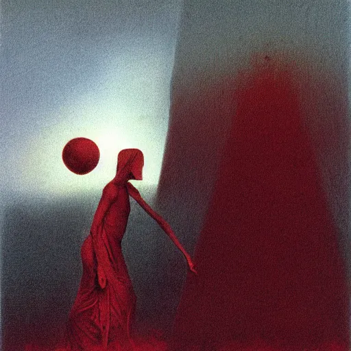 Image similar to coming from the hell in the style of zdzisław beksinski