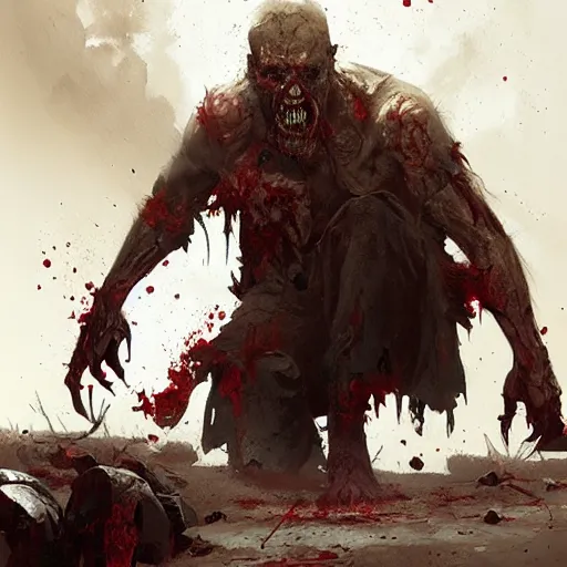 Image similar to zombie theo von geog darrow greg rutkowski