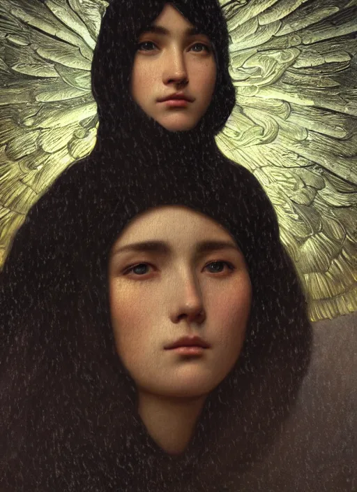 Image similar to intricate oil painting portrait by John William Godward and Anna Dittman and Laurie Greasley and Victo Ngai and Taro Okamoto and Caspar David Friedrich depicting michael the archangel, evening, atmospheric lighting, intricate detail, cgsociety, hyperrealistic, octane render, RPG portrait, ambient light, dynamic lighting