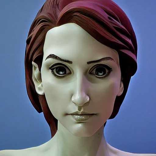 Prompt: amouranth sculpture, high detail