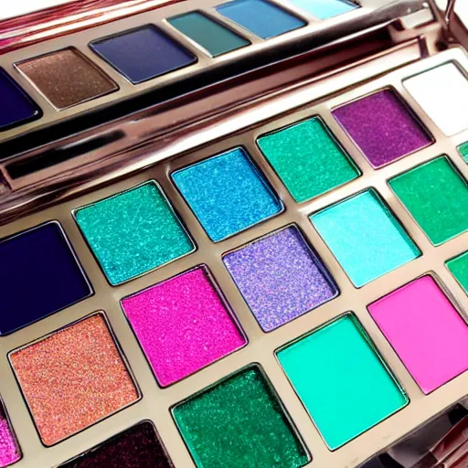 Prompt: mermaid - themed eyeshadow palette