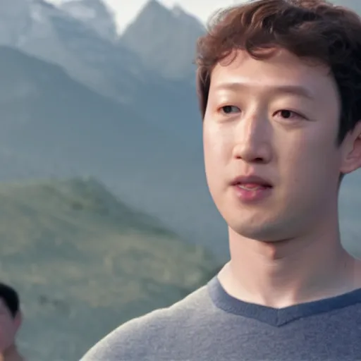 Prompt: korean mark zuckerberg in a movie lord of the rings 8 k still shot