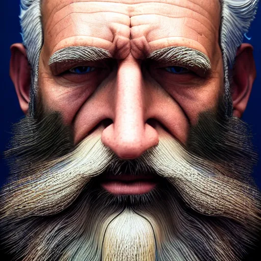 Prompt: hyperrealistic mixed media painting of stunning old man with glorious beard, stunning 3d render inspired art by P. Craig Russell and Barry Windsor-Smith, perfect facial symmetry, dim volumetric lighting, full full full full face face face face face 8k octane beautifully detailed render, headpiece headpiece headpiece, post-processing, portrait, extremely hyper-detailed, intricate, epic composition, brown brown brown eyes eyes eyes eyes, realistic realistic realistic eyes, cinematic lighting, masterpiece, trending on artstation, detailed detailed detailed, masterpiece, stunning