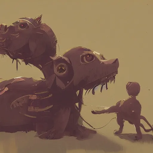 Prompt: Animal Town from anime BNA, artwork by Sergey Kolesov, arstation,