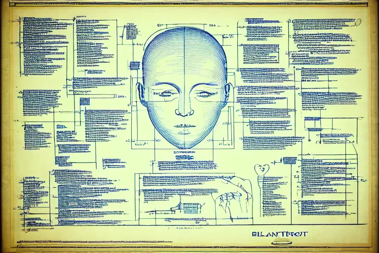 Prompt: a blueprint of the mind