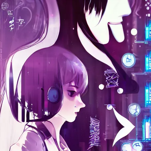 Prompt: Frequency indie album cover, luxury advertisement, white and purple colors. highly detailed post-cyberpunk sci-fi close-up schoolgirl in asian city in style of cytus and deemo, mysterious vibes, by Ilya Kuvshinov, by Greg Tocchini, nier:automata, set in half-life 2, beautiful with eerie vibes, very inspirational, very stylish, with gradients, surrealistic, postapocalyptic vibes, depth of filed, mist, rich cinematic atmosphere, perfect digital art, mystical journey in strange world, beautiful dramatic dark moody tones and studio lighting, shadows, bastion game, arthouse