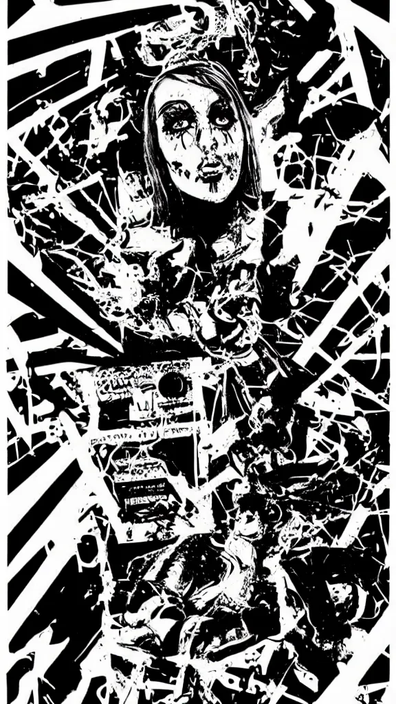 Prompt: bad photocopy acid rave graphics concert poster y2k gothic photorealism trending on behance
