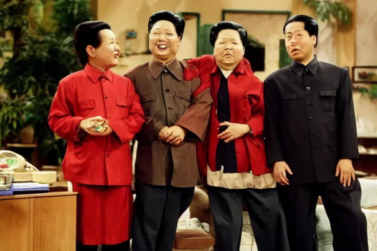 Image similar to Mao Zedong in a 90s sitcom