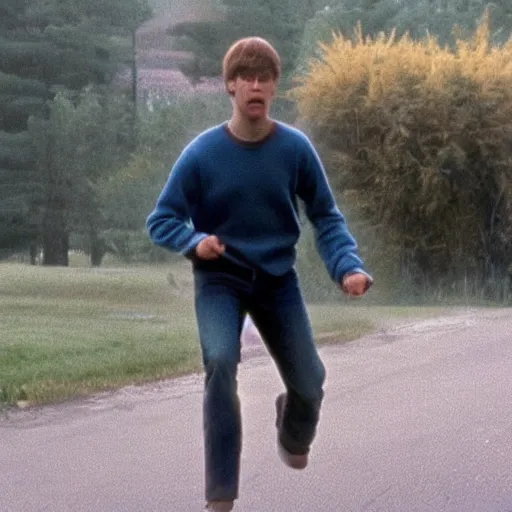 Image similar to Live Action Still of Jerma in Napoleon Dynamite, real life, hyperrealistic, ultra realistic, realistic, highly detailed, epic, HD quality, 8k resolution, body and headshot, film still