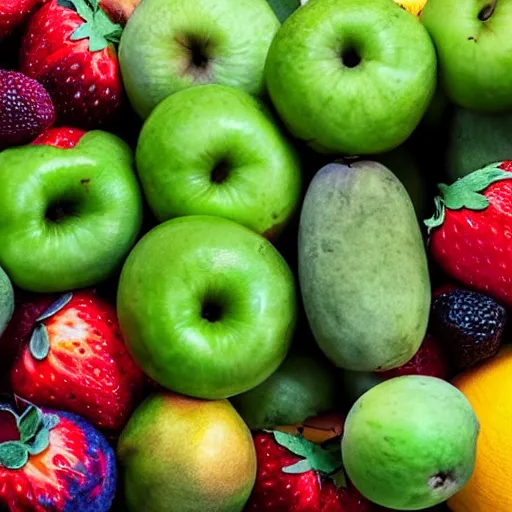 Image similar to a group of fresh fruit