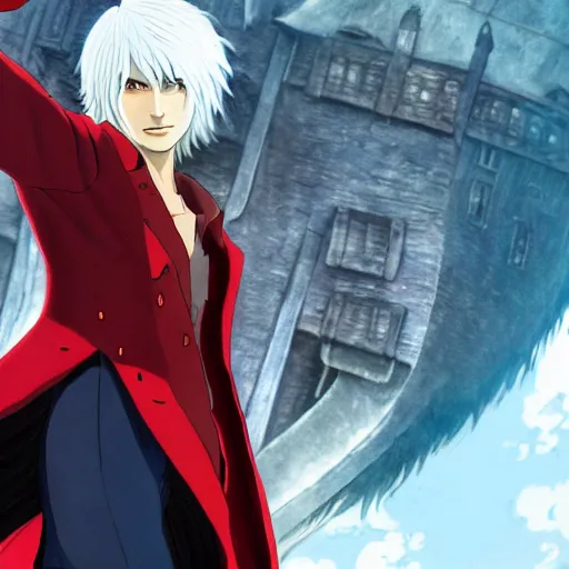 dante (devil may cry and 1 more) drawn by hallot