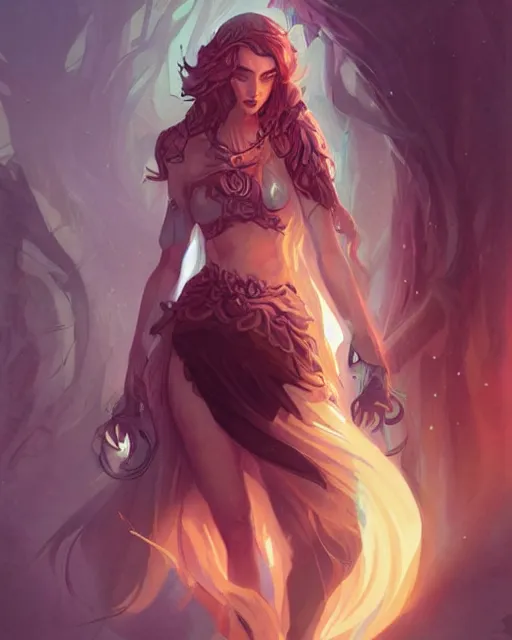 Image similar to a beautiful female druid, by Fernanda Suarez and ross tran