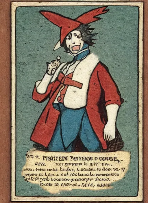 Prompt: a pokemon card from the 1 7 9 0 s