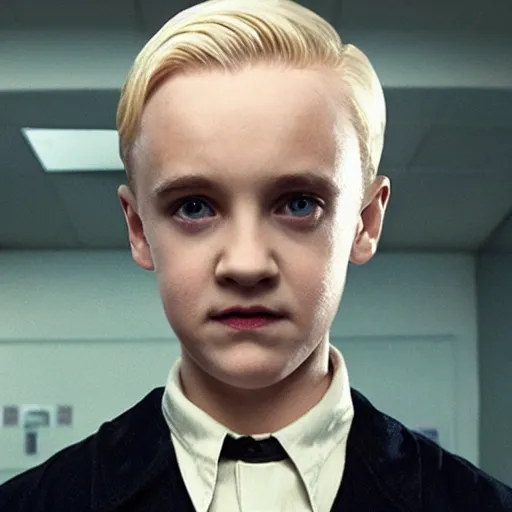 Image similar to Draco Malfoy in Stranger Things, high resolution photo