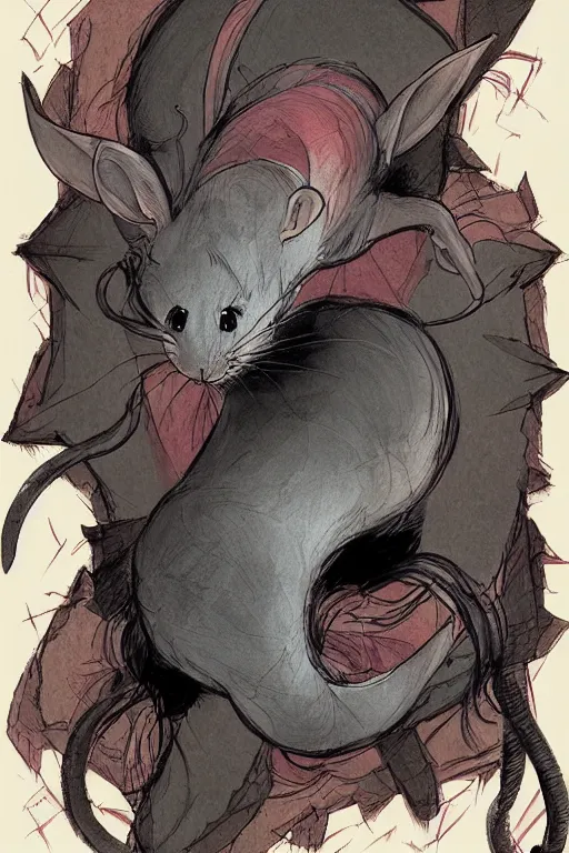 Image similar to womb of woman rat, sketch and art by jacqueline e, color by bo feng lin