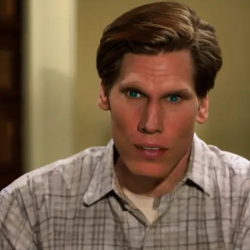 Image similar to Live Action Still of Jerma in Weekend at Bernie's, real life, hyperrealistic, ultra realistic, realistic, highly detailed, epic, HD quality, 8k resolution, body and headshot, film still