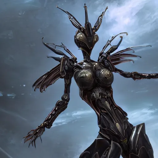 Image similar to high quality bug point of view shot, shrunken on the ground looking up, of a highly detailed beautiful Giant female warframe, but as an anthropomorphic robot female dragon, looming over the view, about to step on view, unaware of your existence, posing elegantly, pov of an ant, sleek armor, highly detailed art, realistic, professional digital art, high end digital art, furry art, DeviantArt, artstation, Furaffinity, 8k HD render, epic lighting