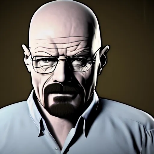 Image similar to walter white from breaking bad in five nights at freddy ’ s, 4 k, hyper realistic