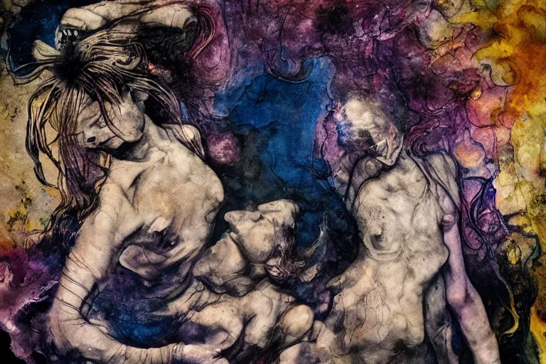 Image similar to the energy of dreams, 8 k resolution, beautiful, dark ambient, neoplasticism art, marvel comics dslr hdr, art by artemisia gentileschi, water color