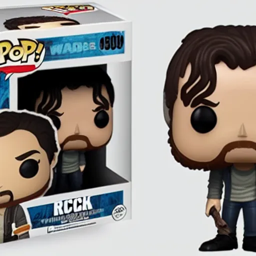 Prompt: A funko pop of Rick from the walking dead