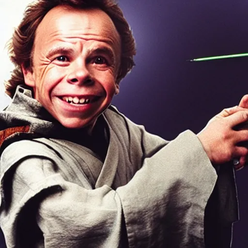 Image similar to Warwick Davis as a Jedi Master