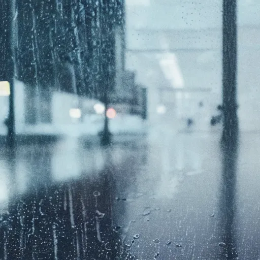 Prompt: lofi, rainy day, mood, headphones, octane render, light leaks 4k premiere pro, hyper realistic