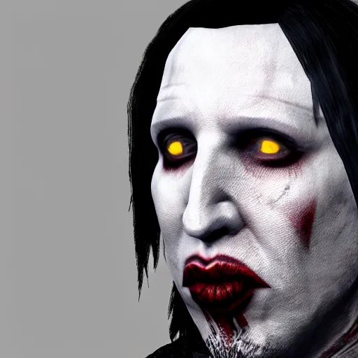 Prompt: marilyn manson in the God of War game