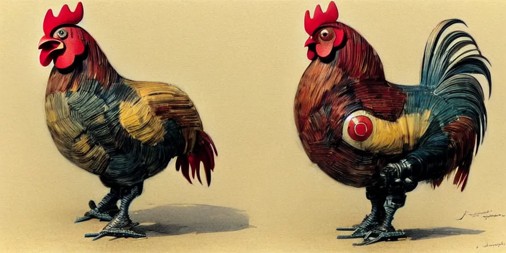 Prompt: ( ( ( ( ( 1 9 5 0 s retro future robot rooster. muted colors. ) ) ) ) ) by jean - baptiste monge!!!!!!!!!!!!!!!!!!!!!!!!!!!!!!