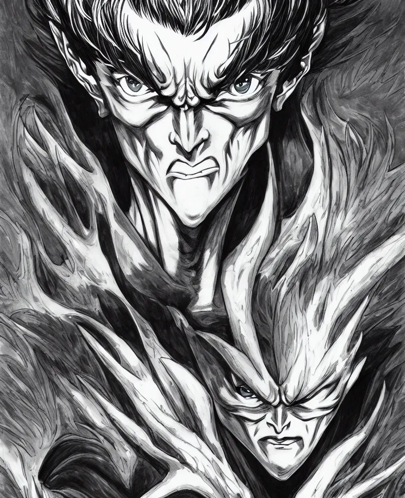 Image similar to devilman, akira fudo, by artgerm and ernt haeckel, trending on artstation