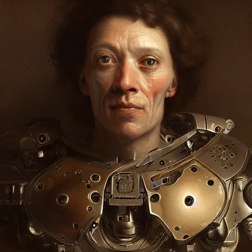 Image similar to ultra detailed, 4 k portrait of a cyborg man by rachel ruysch