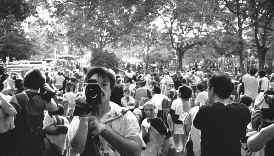 Image similar to 1990s candid photo of the best day at the park, cinematic lighting, cinematic look, UHD