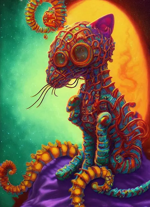Prompt: cat seahorse fursona wearing headphones, autistic bisexual graphic designer, long haired attractive androgynous humanoid, coherent detailed npc character design, weirdcore voidpunk digital art by delphin enjolras, leonetto cappiello, simon stalenhag, louis wain, william joyce, amy sol, furaffinity, cgsociety, trending on deviantart