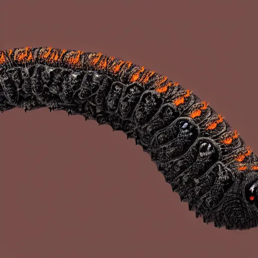 Image similar to A caterpillar that is made of only human heads, hyperdetailed, artstation, cgsociety, 8k