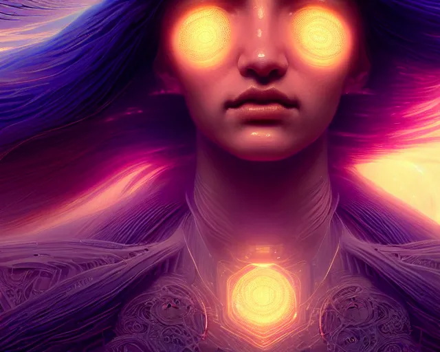 Prompt: angel goddess close-up portrait, cosmic halo, intricate artwork by Tooth Wu and wlop and beeple, greg rutkowski, very coherent symmetrical artwork, cinematic, hyper realism, high detail, octane render, unreal engine, 8k, Vibrant colors, Smooth gradients, High contrast, depth of field