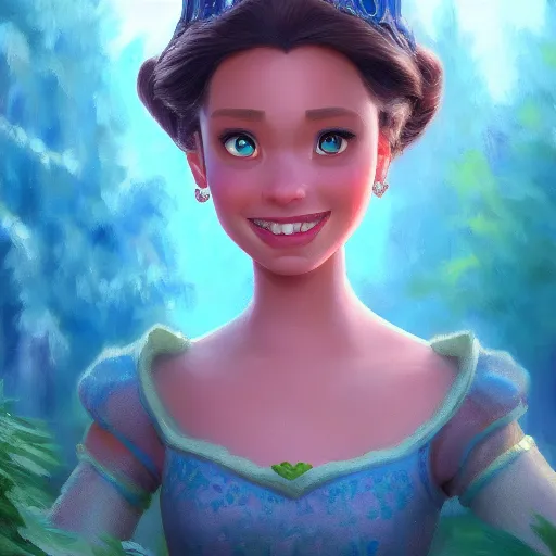 Prompt: a portrait of a princess in an animated disney movie, backwater bayou, oil painting, pale colors, high detail, 8 k, wide angle, trending on artstation,