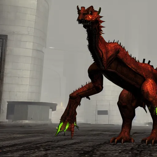 Image similar to a anthromorphic dragon in Half-Life 2